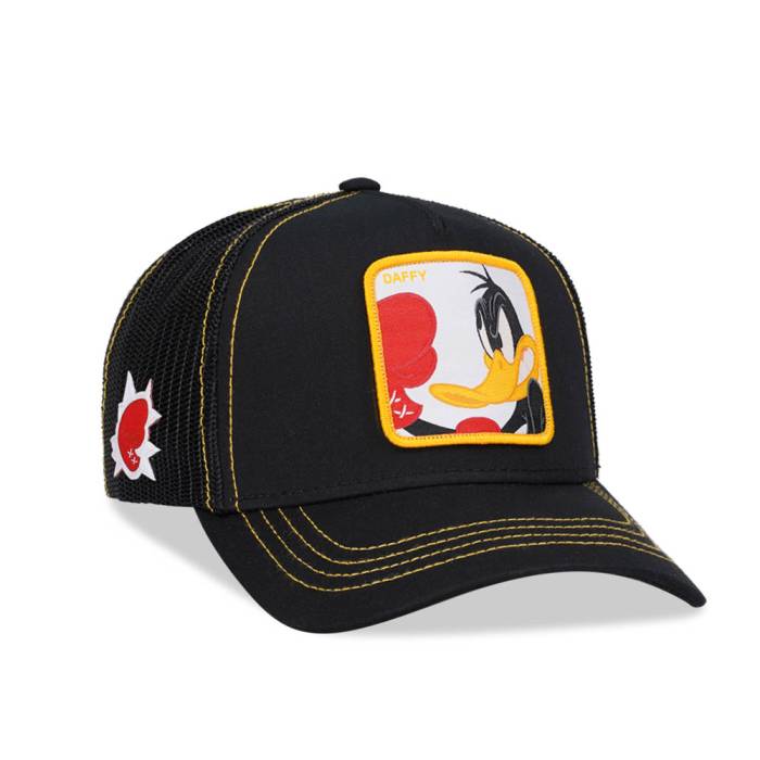 Capslab 【 Looney Tunes Daffy Black Trucker Snapback Hat Men Black 】 黒色 ブラック トラッカー Snapback スナップバック バッグ メンズ 黒色 ブラック