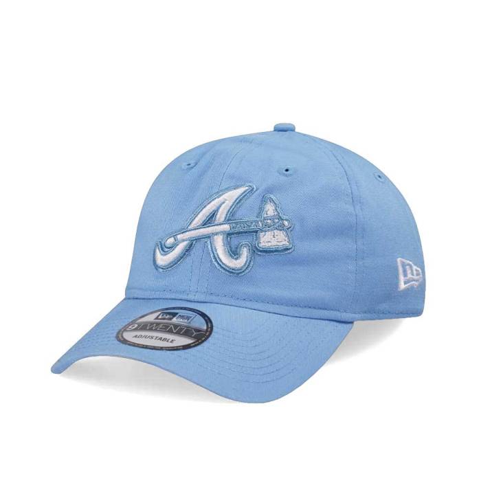 ニューエラ New Era 【 Atlanta Braves Sky Blue 9Twenty Strapback Hat Men Blue 】 アトランタ ブレーブス スカイ 青色 ブルー メンズ 青色 ブルー｜スニケス