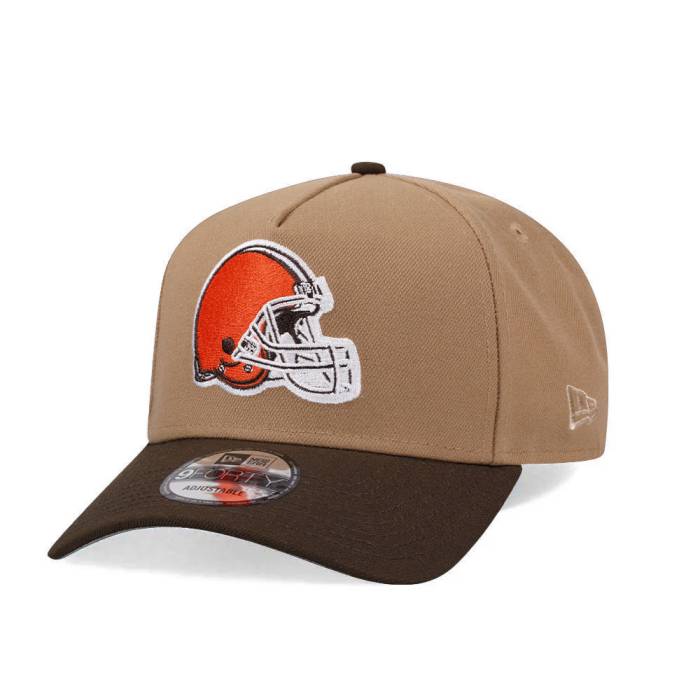 ニューエラ New Era 【 Cleveland Browns Khaki Two Tone Edition 9Forty A Frame Snapback Hat Men Beige 】 クリーブランド ブラウンズ カーキ Snapback スナップバック バッグ メンズ ベージュ