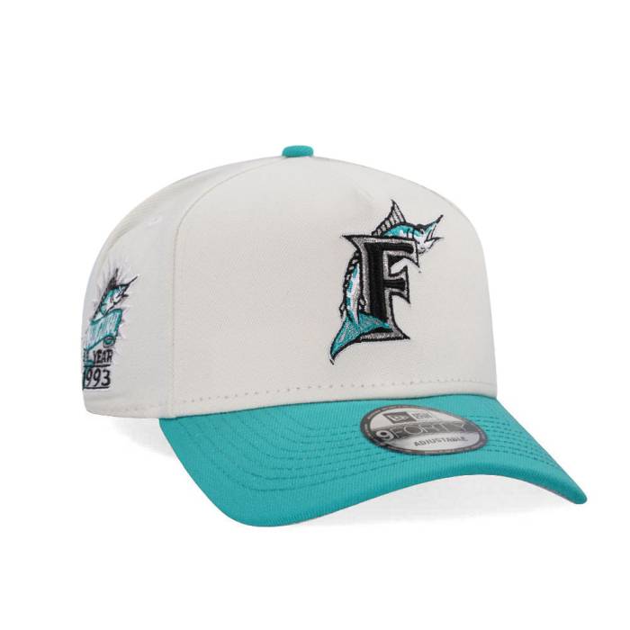 ニューエラ New Era 【 Florida Marlins Inaugural Year 1993 Chrome Two Tone Edition 9Forty A Frame Snapback Hat Men Gray 】 フロリダ マーリンズ Snapback スナップバック バッグ メンズ gray 灰色・グレー・グレイ