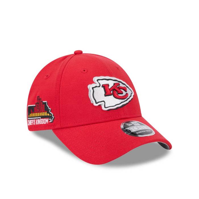 ニューエラ New Era 【 Kansas City Chiefs Nfl24 Draft 9Forty Stretch Snapback Hat Men Red 】 カンザス シティ チーフス Snapback スナップバック バッグ メンズ Red 赤・レッド