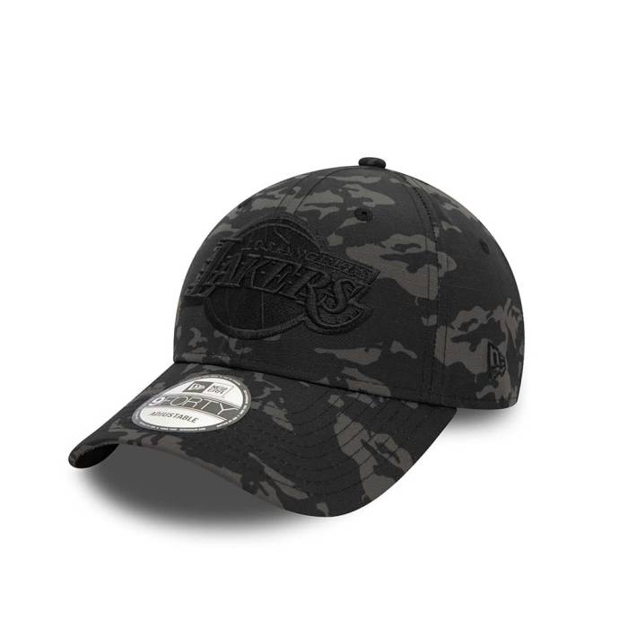 ニューエラ New Era 【 Los Angeles Lakers Camo Black 9Forty Strapback Hat Men Camouflage 】 Lakers レイカーズ カモ柄 黒色 ブラック メンズ｜スニケス