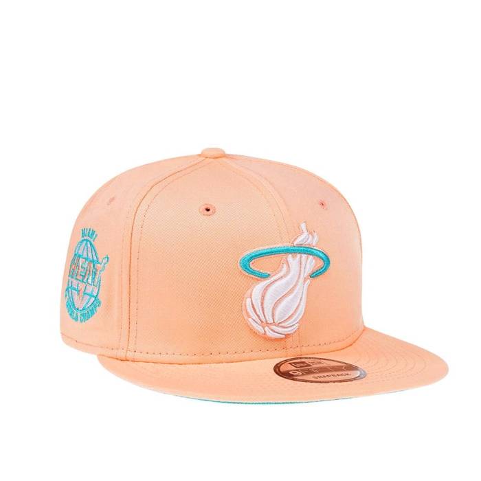 ニューエラ New Era 【 Miami Heat Peach Edition 9Fifty Snapback Hat Men Orange 】 マイアミ ヒート Snapback スナップバック バッグ メンズ orange 橙・オレンジ