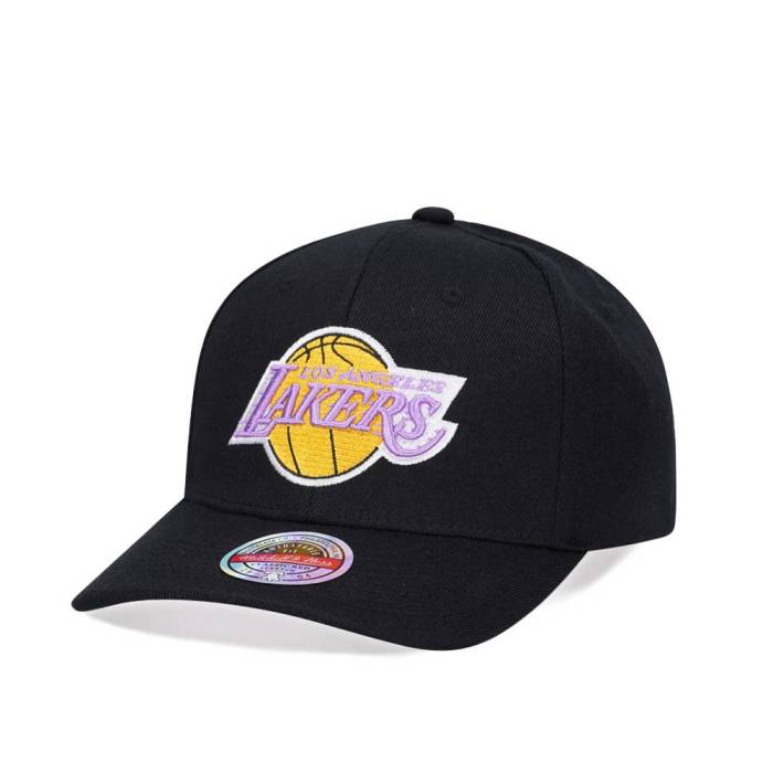 ミッチェルアンドネス Mitchell \u0026Amp; Ness 【 Los Angeles Lakers High Crown 6 Panel Hardwood Classic Red Line Flex Snapback Hat Men Black 】 Lakers レイカーズ ご機嫌 古典派音楽 Red 赤・赤いこと Snapback スナップバック バッ