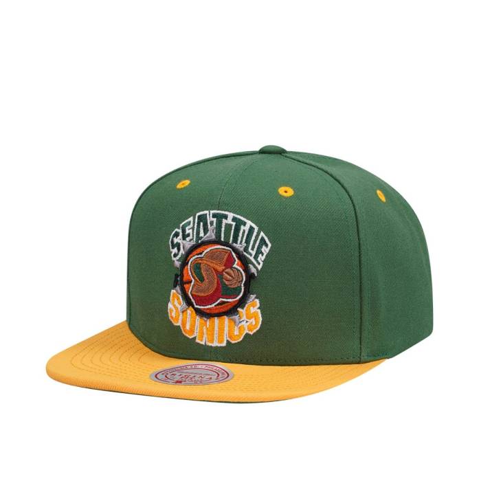 ミッチェルアンドネス Mitchell &Amp; Ness 【 Seattle Supersonics Breakthrough Two Tone Snapback Hat Men Green 】 シアトル Snapback スナップバック バッグ メンズ green 緑・グリーン 12,996円