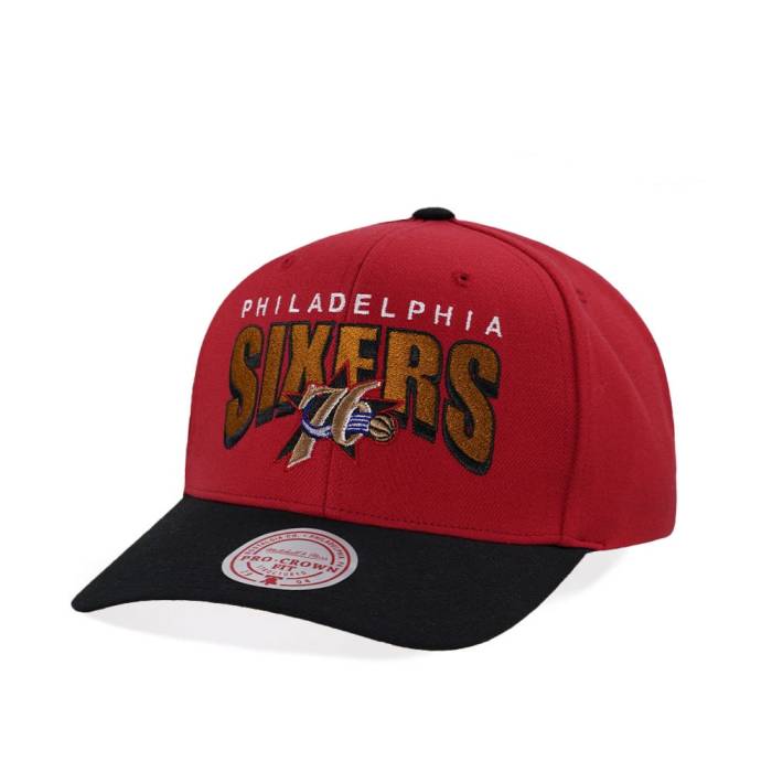 ミッチェルアンドネス Mitchell &Amp; Ness 【 Philadelphia 76Ers Hardwood Classic Pro Crown Fit Red Snapback Hat Men Red 】 フィラデルフィア 76ers セブンティシクサーズ クラシック プロ Red 赤・レッド Snapback スナ