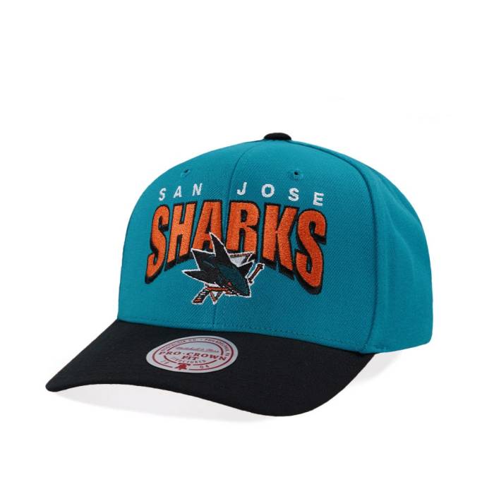 ミッチェルアンドネス Mitchell &Amp; Ness 【 San Jose Sharks Pro Crown Fit Blue Snapback Hat Men Blue 】 シャークス プロ 青色 ブルー Snapback スナップバック バッグ メンズ 青色 ブルー