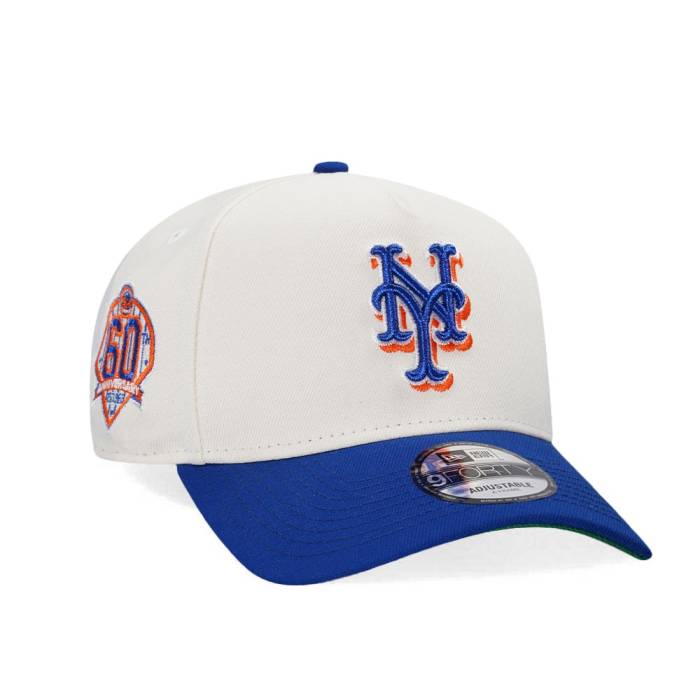 ニューエラ New Era 【 New York Mets 60Th Anniversary Chrome Throwback Two Tone Edition 9Forty A Frame Snapback Hat Men White 】 メッツ Snapback スナップバック バッグ メンズ 白色 ホワイト|スニケス