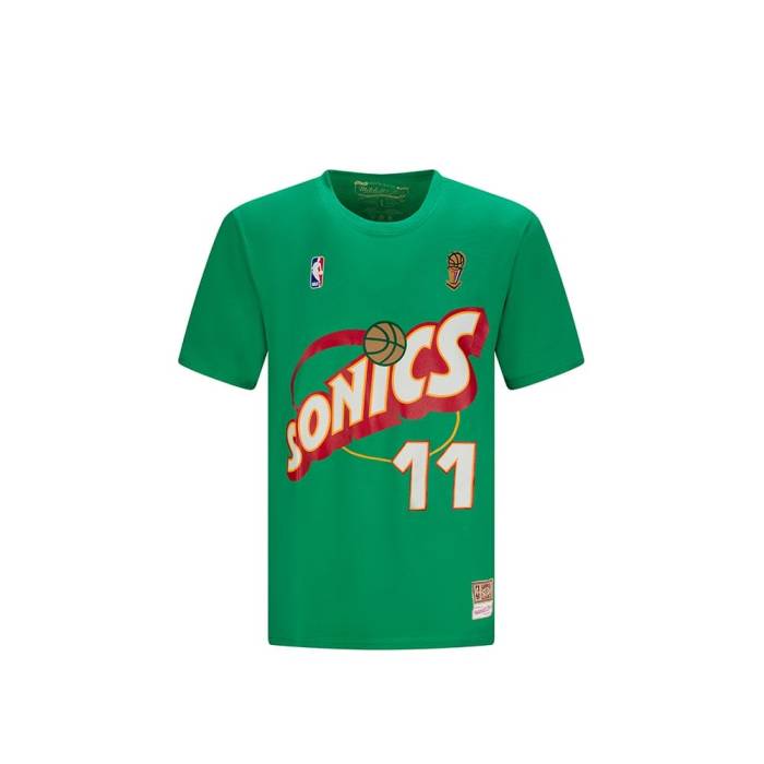 【★百貨店SALE★6/11真夜中2時迄】ミッチェルアンドネス Mitchell \u0026Amp; Ness 【 Seattle Supersonics - Detlef Schrempf Name \u0026Amp; Number T-Shirt Men 】 シアトル ティーシャツ メンズ