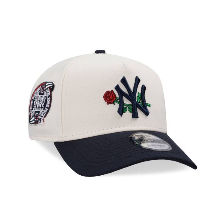ニュー内鰓 New Era 【 New York Yankees Subway Series 2000 Chrome Two Tone Edition 9Forty A Frame Snapback Hat Men White 】 ヤンキース つづき物 Snapback スナップバック 御徒面子 メンズ 白いこと 白いこと