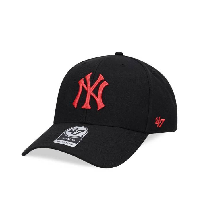 フォーティーセブンブランド 47 Brand 【 47Brand New York Yankees Black Ballpark Mvp Snapback Hat Men Black 】 ヤンキース 黒色 ブラック Snapback スナップバック バッグ メンズ 黒色 ブラック