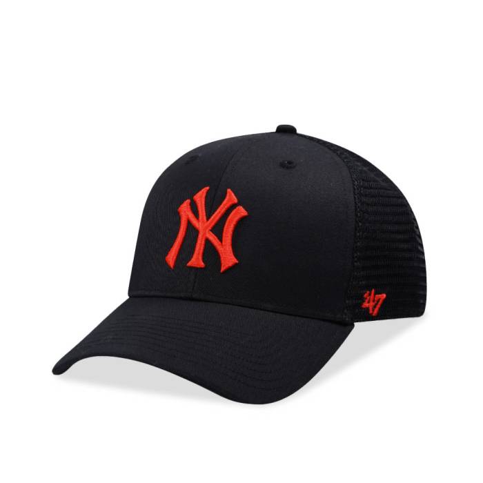 フォーティーセブンブランド 47 Brand 【 47Brand New York Yankees Black Mvp Trucker Snapback Hat Men Black 】 ヤンキース 黒色 ブラック トラッカー Snapback スナップバック バッグ メンズ 黒色 ブラック