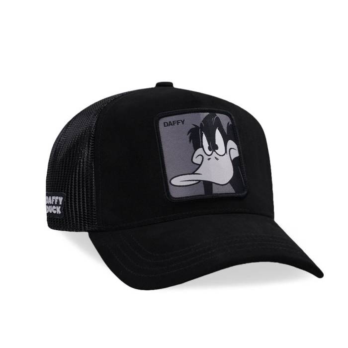 Capslab 【 Looney Tunes Daffy Duck Black Trucker Snapback Hat Men Black 】 黒色 ブラック トラッカー Snapback スナップバック バッグ メンズ 黒色 ブラック