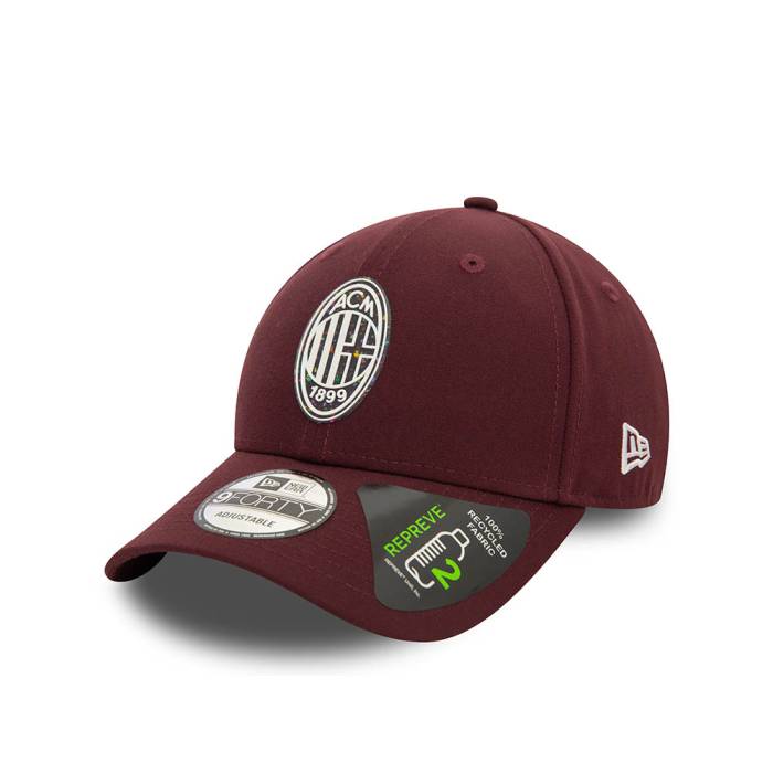 ニューエラ New Era 【 Ac Milan Repreve Fleck Crest 9Forty Strapback Hat Men Wine Red 】 メンズ Red 赤・レッド