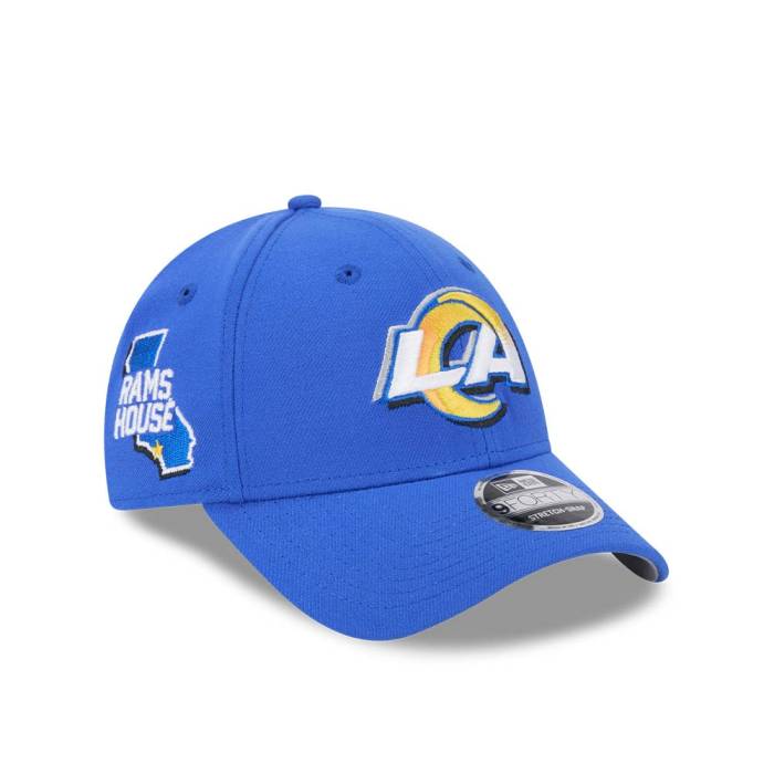 ニューエラ New Era 【 Los Angeles Rams Nfl24 Draft 9Forty Stretch Snapback Hat Men Blue 】 ラムズ Snapback スナップバック バッグ メンズ 青色 ブルー