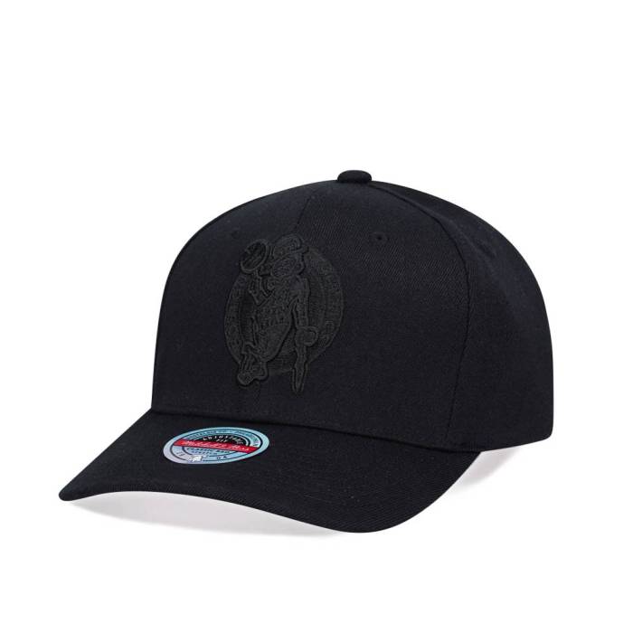 ミッチェルアンドネス Mitchell &Amp; Ness 【 Boston Celtics All Black Classic Red Line Flex Snapback Hat Men Black 】 ボストン セルティックス 黒色 ブラック クラシック Red 赤・レッド Snapback スナップバック バ