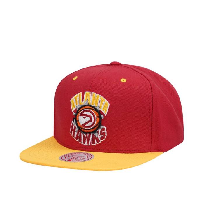 ミッチェルアンドネス Mitchell &Amp; Ness 【 Atlanta Hawks Breakthrough Two Tone Snapback Hat Men Red 】 アトランタ ホークス Snapback スナップバック バッグ メンズ Red 赤・レッド|スニケス