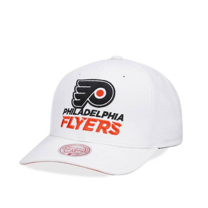 ミッチェルアンドネス Mitchell &Amp; Ness 【 Philadelphia Flyers All In Pro White Snapback Hat Men White 】 フィラデルフィア フライヤーズ プロ 白色 ホワイト Snapback スナップバック バッグ メンズ 白色 ホワ