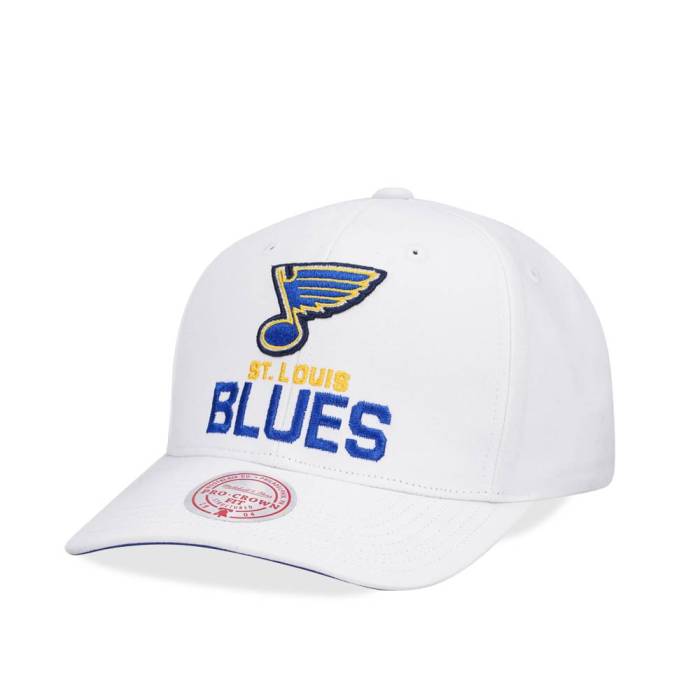 ミッチェルアンドネス Mitchell &Amp; Ness 【 St. Louis Blues All In Pro White Snapback Hat Men White 】 ブルース プロ 白色 ホワイト Snapback スナップバック バッグ メンズ 白色 ホワイト|スニケス
