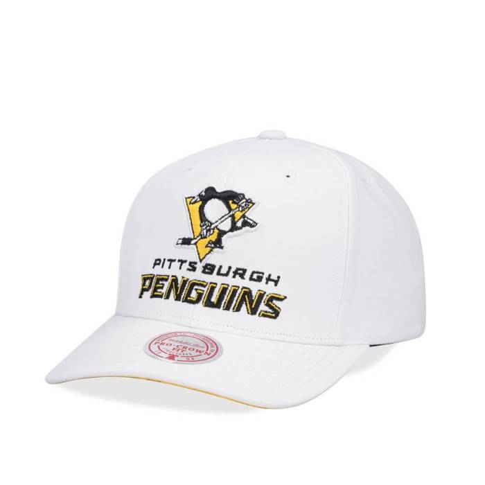 ミッチェルアンドネス Mitchell &Amp; Ness 【 Pittsburgh Penguins All In Pro White Snapback Hat Men White 】 ピッツバーグ ペンギンズ プロ 白色 ホワイト Snapback スナップバック バッグ メンズ 白色 ホワイト