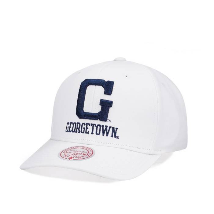 ミッチェルアンドネス Mitchell &Amp; Ness 【 Georgetown University All In Pro White Snapback Hat Men White 】 ジョージタウン プロ 白色 ホワイト Snapback スナップバック バッグ メンズ 白色 ホワイト