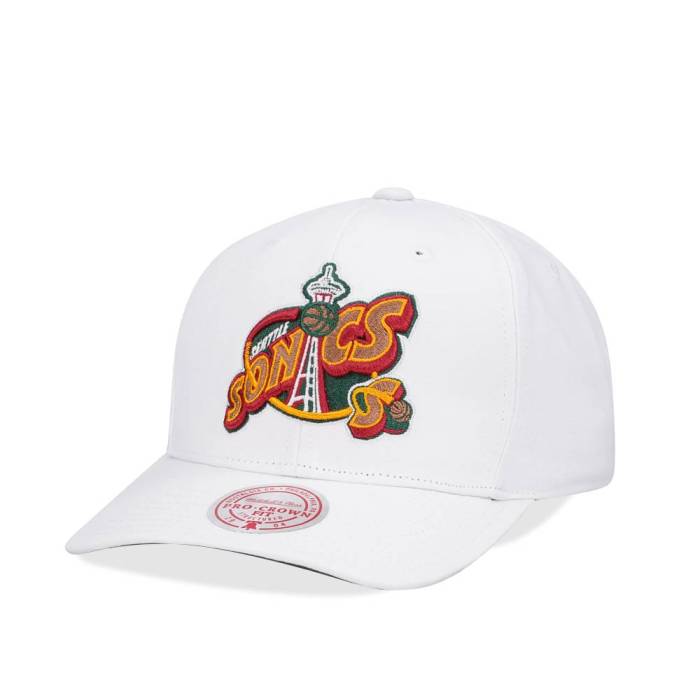 ミッチェルアンドネス Mitchell &Amp; Ness 【 Seattle Supersonics All In Pro White Snapback Hat Men White 】 シアトル プロ 白色 ホワイト Snapback スナップバック バッグ メンズ 白色 ホワイト|スニケス