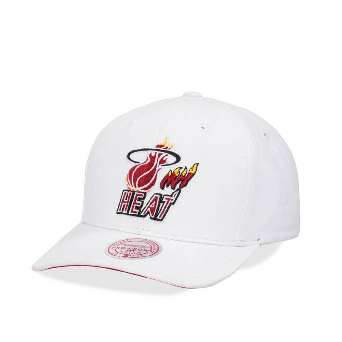 ミッチェルアンドネス Mitchell &Amp; Ness 【 Miami Heat All In Pro White Snapback Hat Men White 】 マイアミ ヒート プロ 白色 ホワイト Snapback スナップバック バッグ メンズ 白色 ホワイト