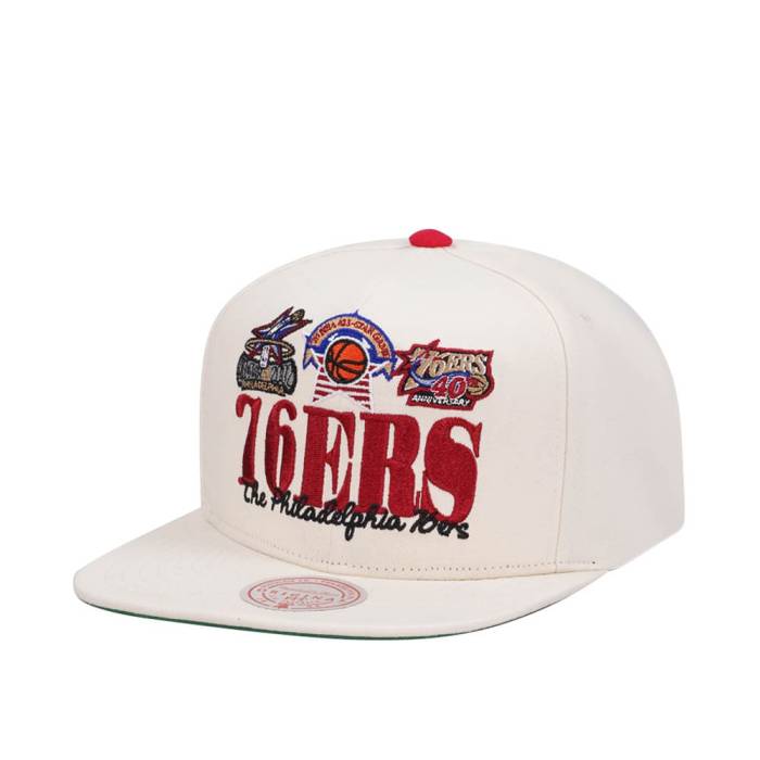 ミッチェルアンドネス Mitchell &Amp; Ness 【 Philadelphia 76Ers Reframe Retro Off White Snapback Hat Men White 】 フィラデルフィア 76ers セブンティシクサーズ レトロ 白色 ホワイト Snapback スナップバック バッ|スニケス