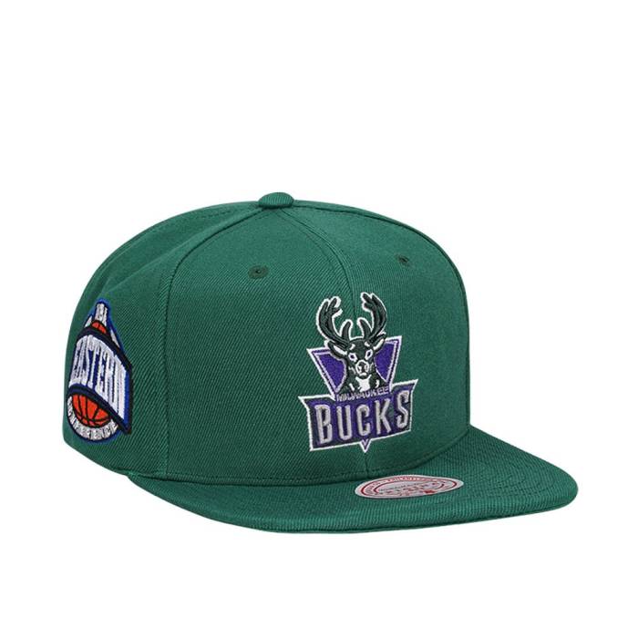 ミッチェルアンドネス Mitchell &Amp; Ness 【 Milwaukee Bucks Conference Patch Green Snapback Hat Men Green 】 ミルウォーキー バックス カンファレンス green 緑・グリーン Snapback スナップバック バッグ メンズ g｜スニケス