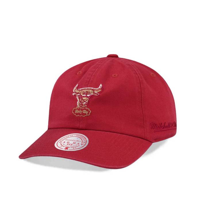 ミッチェルアンドネス Mitchell &Amp; Ness 【 Chicago Bulls Golden Hour Glaze Red Dadhat Strapback Hat Men Red 】 シカゴ ブルズ Red 赤・レッド メンズ Red 赤・レッド｜スニケス