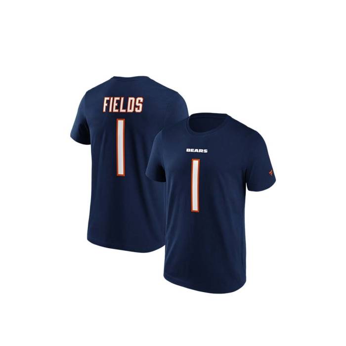 ファナティクス Fanatics 【 Chicago Bears Justin Fields Name \u0026Amp; Number T-Shirt Men 】 シカゴ bears ベアーズ Tシャツ メンズ