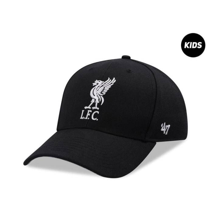 【★百貨店SALE★6/11真夜中2時迄】フォーティーセブンブランド 47 Brand 【 47Brand Liverpool Fc Black And White Mvp Strapback Hat Men Black 】 黒いこと 黒いこと 白いこと 白いこと メンズ 黒いこと 黒いこと
