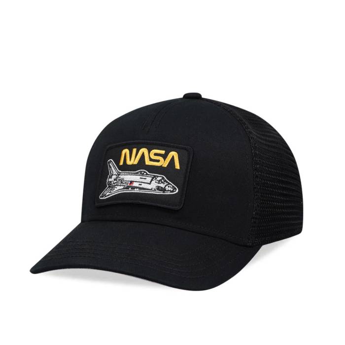 アメリカンニードル American Needle 【 Nasa Twill Valin Black Trucker Snapback Hat Men Black 】 黒色 ブラック トラッカー Snapback スナップバック バッグ メンズ 黒色 ブラック