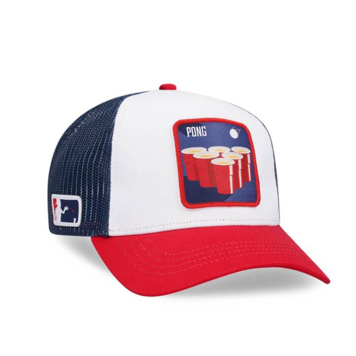 Capslab 【 Cocktails Beerpong White Blue Red Trucker Snapback Hat Men Multicolored 】 白色 ホワイト 青色 ブルー Red 赤・レッド トラッカー Snapback スナップバック バッグ メンズ