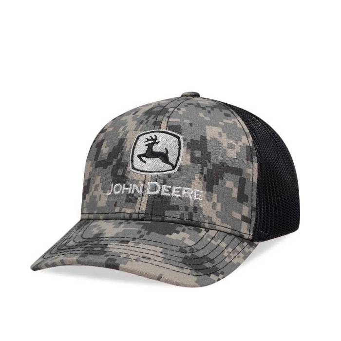 John Deere 【 Digi Twill Mesh Logo Camouflage Black Trucker Snapback Hat Men Camouflage 】 ロゴ 黒色 ブラック トラッカー Snapback スナップバック バッグ メンズ｜スニケス