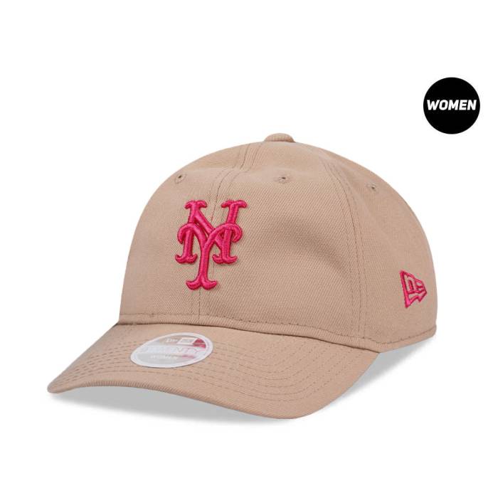 【★百貨店SALE★6/11夜夜中2時迄】ニュー内鰓 New Era 【 New York Mets Camel Pink Womens 9Twenty Strapback Hat Women Beige 】 メッツ camel 駱駝 pink サクラ色 レディース レディース ベージュ
