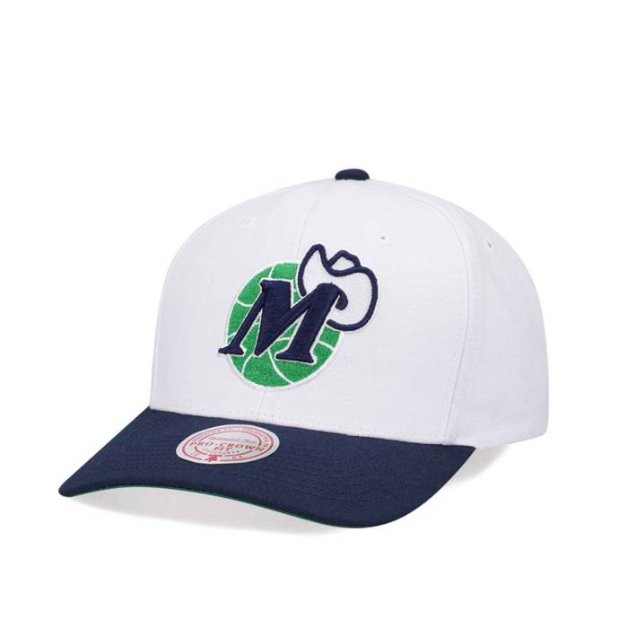 ミッチェルアンドネス Mitchell &Amp; Ness 【 Dallas Mavericks Team Two Tone 2.0 Pro White Snapback Hat Men White 】 ダラス マーベリックス Team チーム プロ 白色 ホワイト Snapback スナップバック バッグ メンズ 白