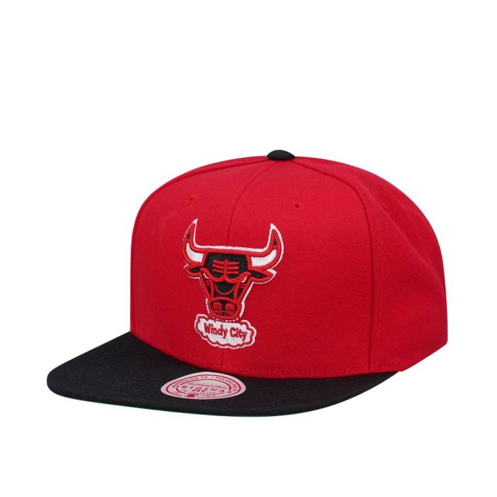 ミッチェルアンドネス Mitchell &Amp; Ness 【 Chicago Bulls Team Two Tone 2.0 Red Snapback Hat Men Red 】 シカゴ ブルズ Team チーム Red 赤・レッド Snapback スナップバック バッグ メンズ Red 赤・レッド