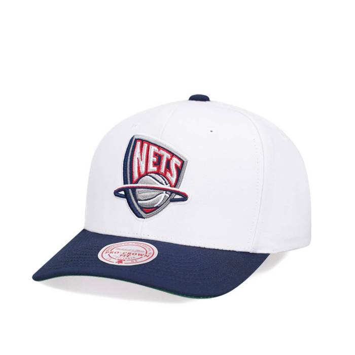 ミッチェルアンドネス Mitchell &Amp; Ness 【 Brooklyn Nets Team Two Tone 2.0 Pro White Snapback Hat Men White 】 ブルックリン ネッツ Team チーム プロ 白色 ホワイト Snapback スナップバック バッグ メンズ 白色