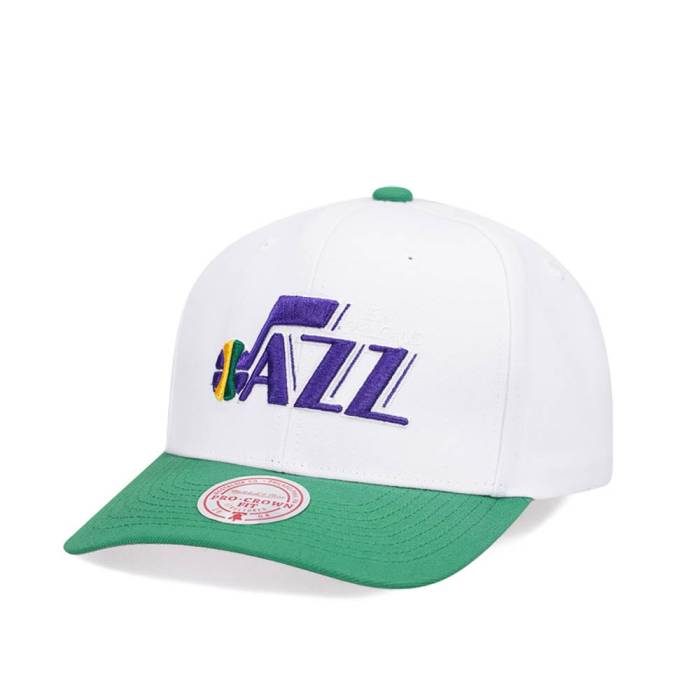ミッチェルアンドネス Mitchell &Amp; Ness 【 Utah Jazz Team Two Tone 2.0 Pro White Snapback Hat Men White 】 ユタ ジャズ Team チーム プロ 白色 ホワイト Snapback スナップバック バッグ メンズ 白色 ホワイト
