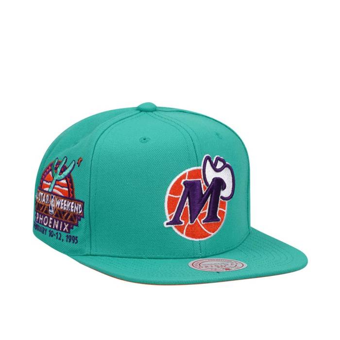 ミッチェルアンドネス Mitchell &Amp; Ness 【 Dallas Mavericks Desert Green Hardwood Classic All Star Weekend Snapback Hat Men Green 】 ダラス マーベリックス green 緑・グリーン クラシック Snapback スナップバック バ