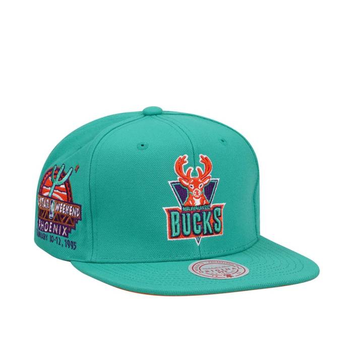 ミッチェルアンドネス Mitchell &Amp; Ness 【 Milwaukee Bucks Desert Green Hardwood Classic All Star Weekend Snapback Hat Men Green 】 ミルウォーキー バックス green 緑・グリーン クラシック Snapback スナップバック バ 12,705円