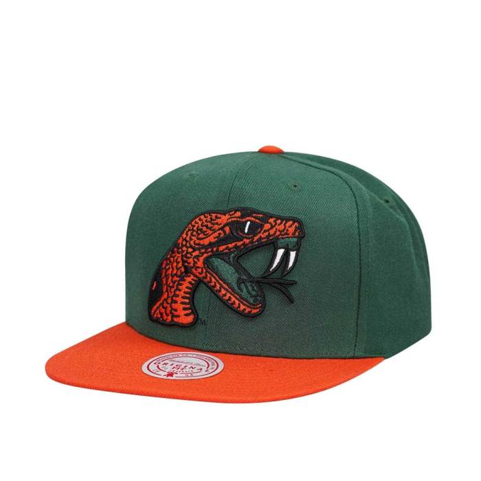 ミッチェルアンドネス Mitchell &Amp; Ness 【 Florida A&Amp;M University Team Two Tone 2.0 Snapback Hat Men Green 】 フロリダ Team チーム Snapback スナップバック バッグ メンズ green 緑・グリーン｜スニケス