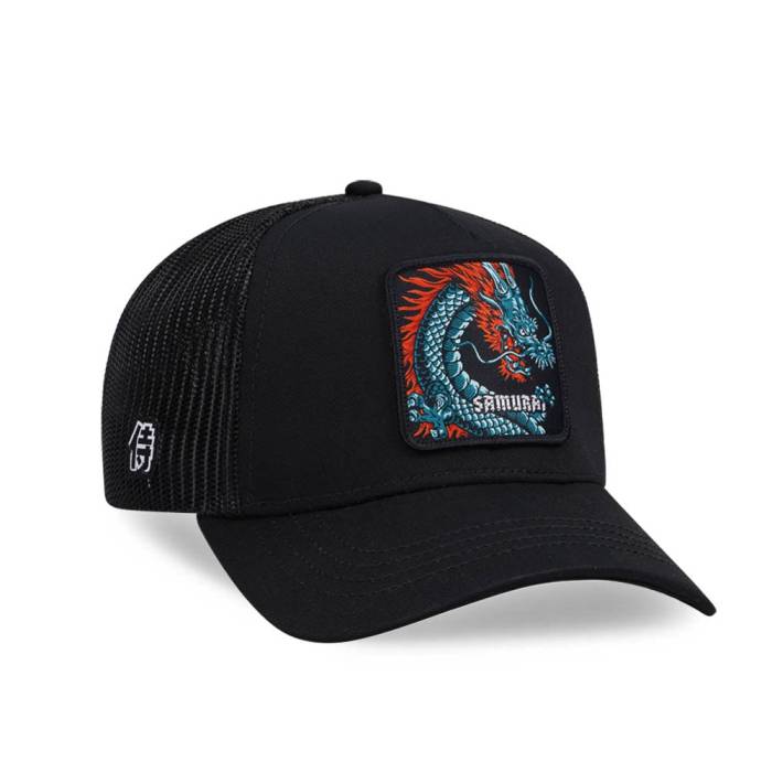 Capslab 【 Fantastic Beasts Dragon Black Trucker Snapback Hat Men Black 】 ドラゴン 黒色 ブラック トラッカー Snapback スナップバック バッグ メンズ 黒色 ブラック