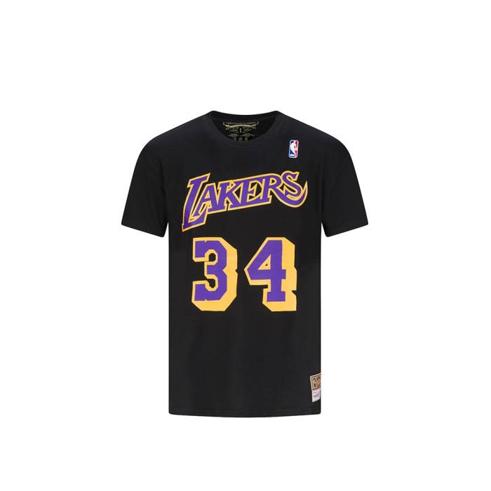 【★百貨店SALE★6/11真夜中2時迄】ミッチェルアンドネス Mitchell \u0026Amp; Ness 【 Los Angeles Lakers - Shaquille Oneal Name \u0026Amp; Number T-Shirt Men 】 Lakers レイカーズ ティーシャツ メンズ