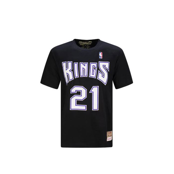【★百貨店SALE★6/11真夜中2時迄】ミッチェルアンドネス Mitchell \u0026Amp; Ness 【 Sacramento Kings - Vlade Divac Name \u0026Amp; Number T-Shirt Men 】 カリフォルニア州の州都 Kings キングス ティーシャツ メンズ