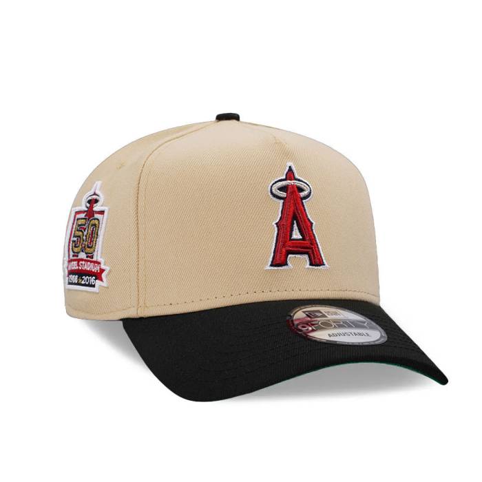 ニューエラ New Era 【 Anaheim Angels 50Th Anniversary Vegas Two Tone Edition 9Forty A Frame Snapback Hat Men Beige 】 アナハイム angels エンジェルス ベガス Snapback スナップバック バッグ メンズ ベージュ