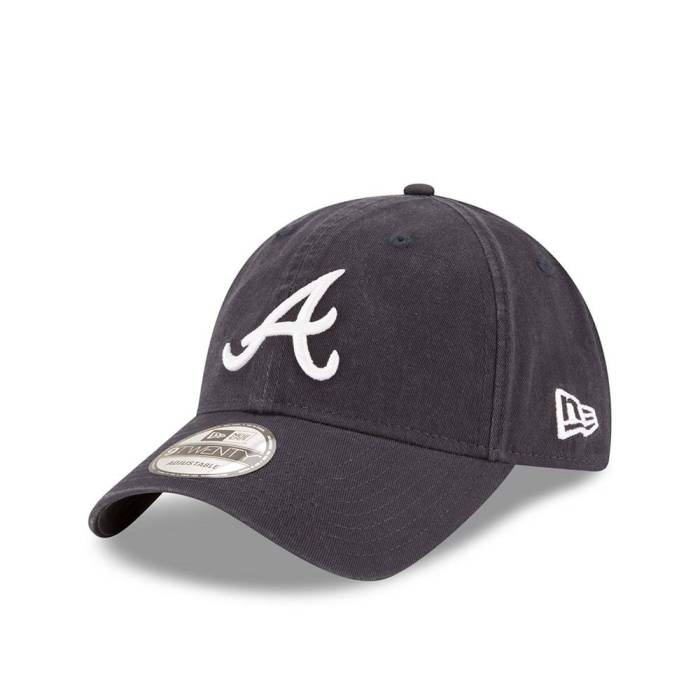 ニューエラ New Era 【 Atlanta Braves Navy Core Classic 9Twenty Strapback Hat Men Navy 】 アトランタ ブレーブス 紺色 ネイビー コア クラシック メンズ 紺色 ネイビー｜スニケス