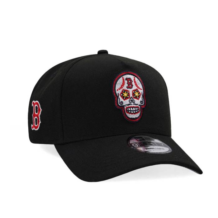 ニューエラ New Era 【 Boston Red Sox Skull Black Classic Edition 9Forty A Frame Snapback Hat Men Black 】 ボストン Red 赤・レッド 黒色 ブラック クラシック Snapback スナップバック バッグ メンズ 黒色 ブラック