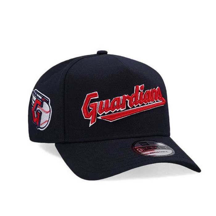 ニューエラ New Era 【 Cleveland Guardians Navy Classic 9Forty A Frame Snapback Hat Men Navy 】 クリーブランド 紺色 ネイビー クラシック Snapback スナップバック バッグ メンズ 紺色 ネイビー